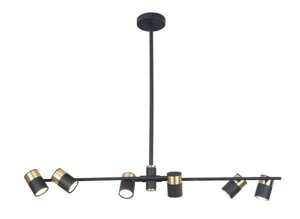 Maxlight Puma - lampe suspendue - 95 x 15 x 72 cm - noir et or