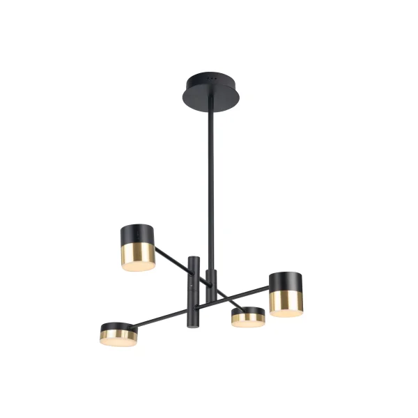 Maxlight Puma - lampe suspendue - Ø 82 x 74 cm - 4 x 7W LED inclus - noir et or