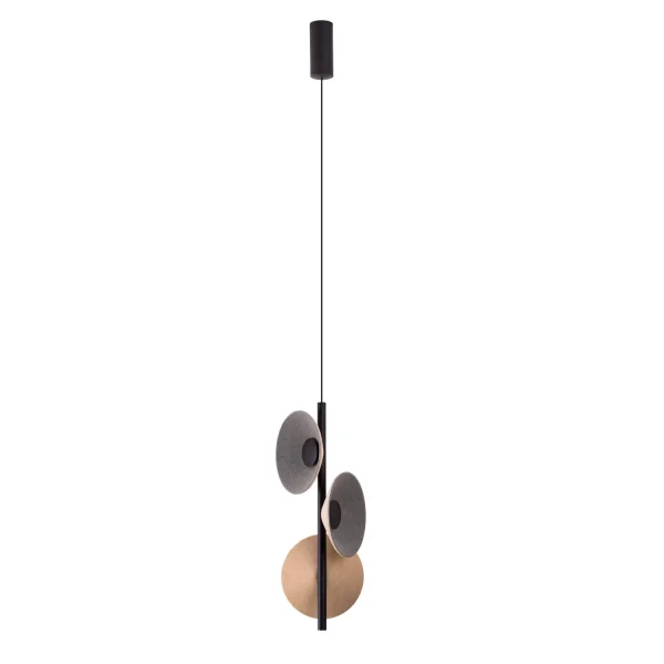 Maxlight Puro - lampe suspendue - 51 x 19 x 220 cm - 4 x 2W LED inclus - gris et crème