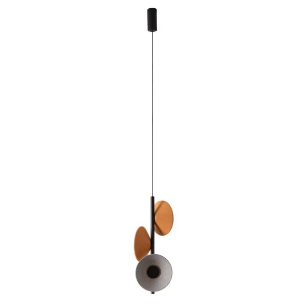 Maxlight Puro - lampe suspendue - 51 x 19 x 220 cm - 4 x 2W LED inclus - gris et jaune