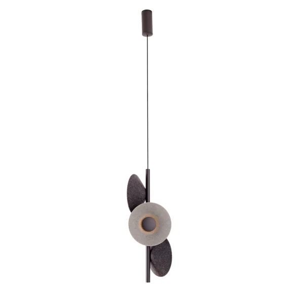 Maxlight Puro - lampe suspendue - 51 x 19 x 220 cm - 4 x 2W LED inclus - gris et noir