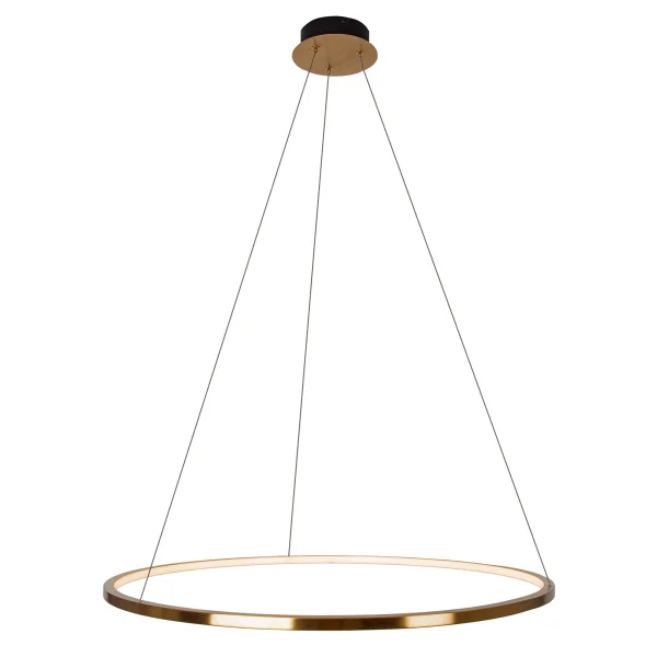 Maxlight Queen - lampe suspendue - Ø 50 x 150 cm - 19W LED inclus - or brossé