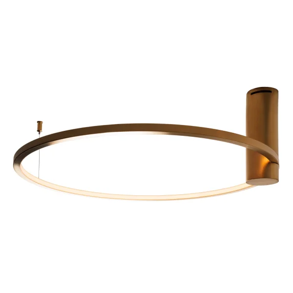 Maxlight Queen - plafonnier - Ø 60 x 20 cm - 15W LED inclus - or brossé