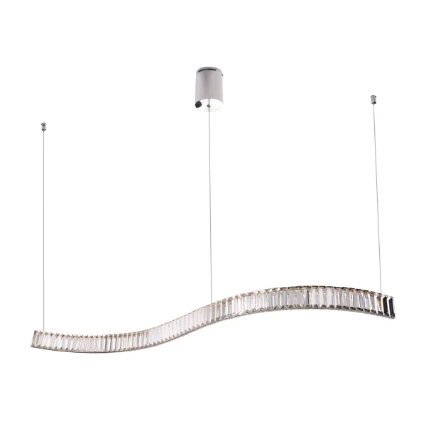Maxlight Saphir - lampe suspendue - 144 x 29 x 180 cm - 18W LED inclus - chrome