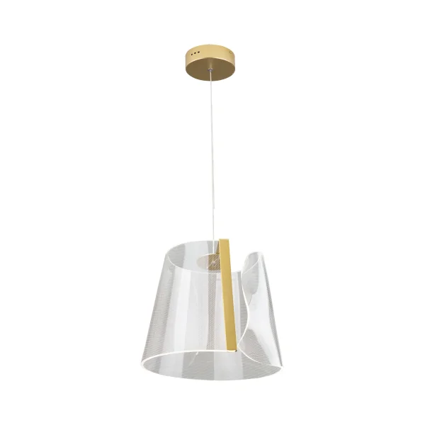 Maxlight Seda - lampe suspendue - Ø 31 x 146 cm - 8W LED inclus - or