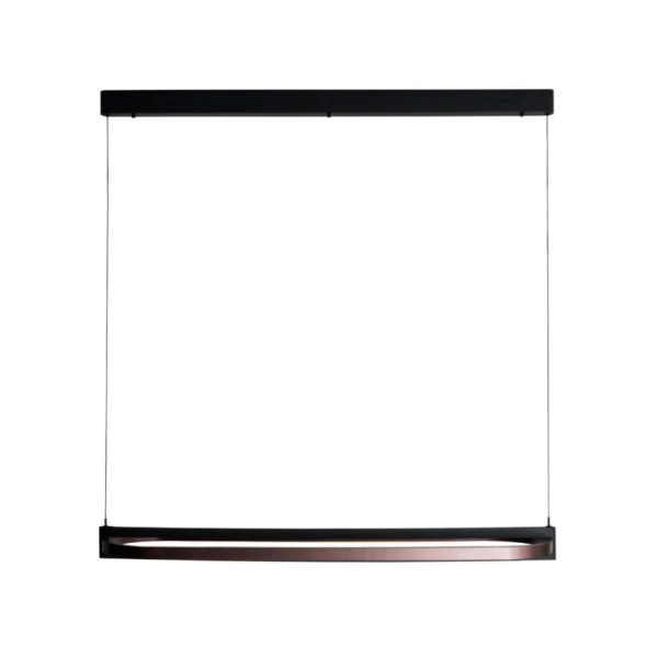 Maxlight Singapour - lampe suspendue - 123 x 30 x 190 cm - 80W LED inclus - noir et café