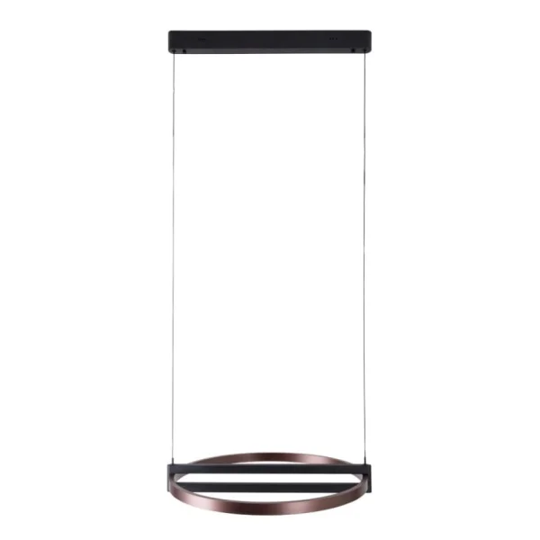 Maxlight Singapour - lampe suspendue - Ø 63 x 145 cm - 48W LED inclus - noir et café