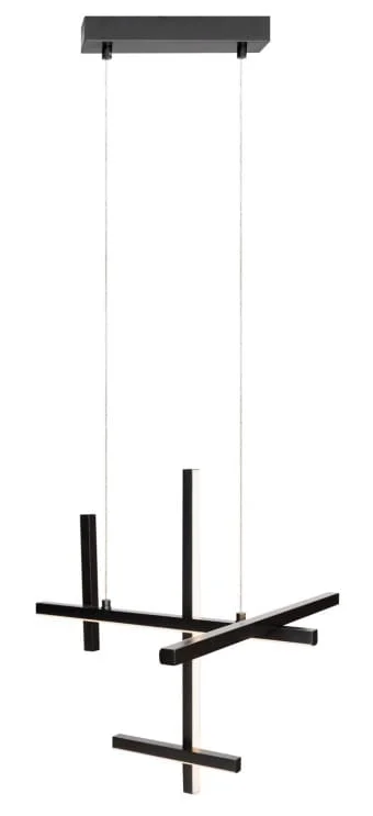 Maxlight Soho - lampe suspendue - 45,5 x 30 x 230 cm - 25W LED inclus - noir