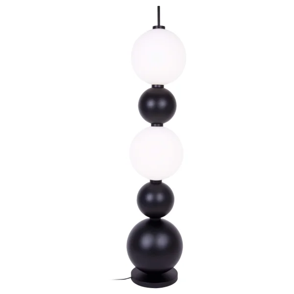 Maxlight Tama - lampadaire - Ø 25 x 140 cm - 25W LED inclus - noir et blanc