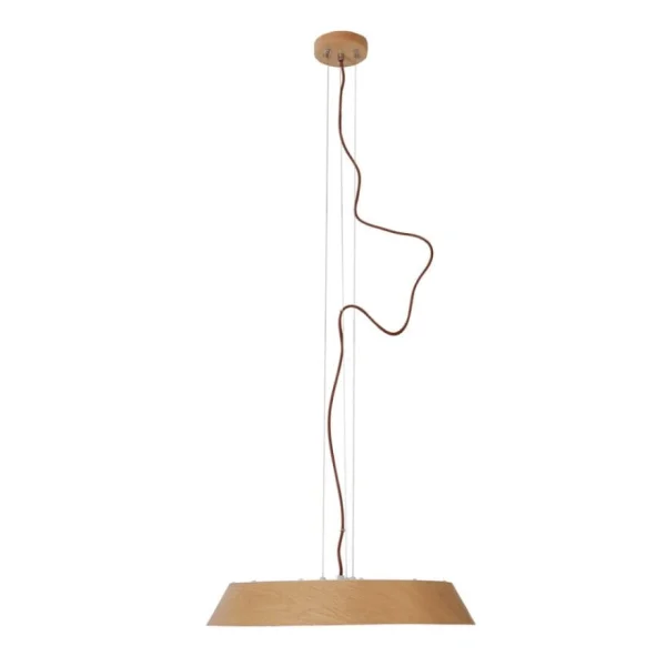 Maxlight Tamago - lampe suspendue - Ø 52 x 150 cm - 40W LED inclus - brun clair