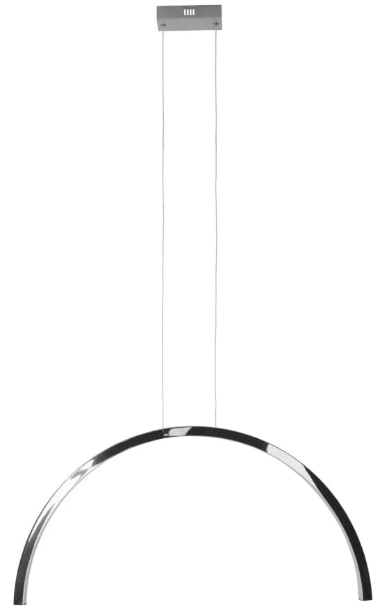 Maxlight Trio Arc - lampe suspendue - 80 x 180 cm - 21W LED inclus - noir et chrome