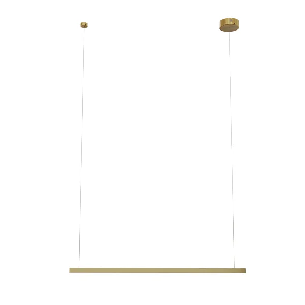Maxlight Trio - lampe suspendue - 100 x 3,6 x 150 ccm - 12W LED dimmable inclus - or brossé