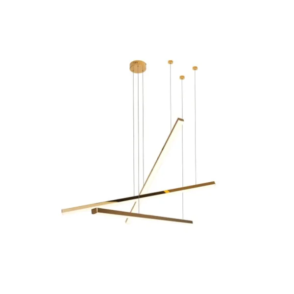 Maxlight Trio - lampe suspendue - Ø 100 x 150 cm - 3 x 12W LED dimmable inclus - gold