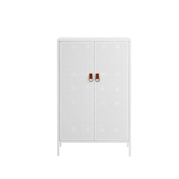 Maze Armoire Francis blanc, cuir