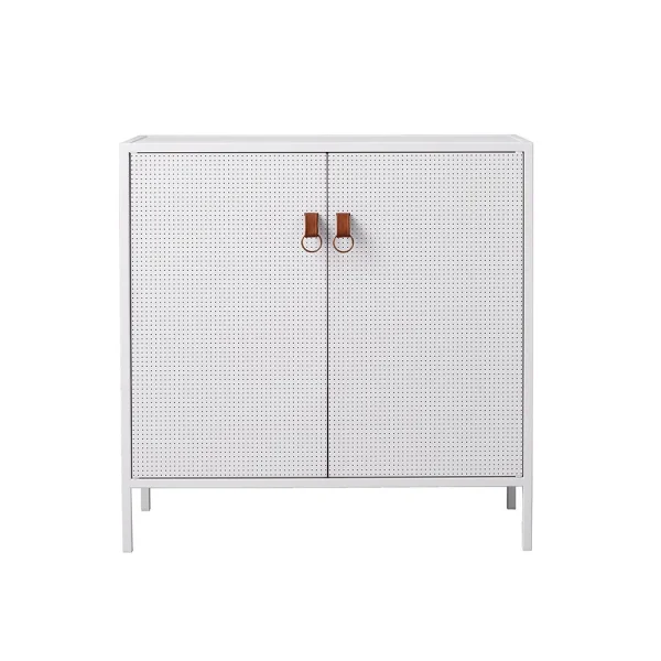 Maze Armoire Liza blanc, détails en cuir