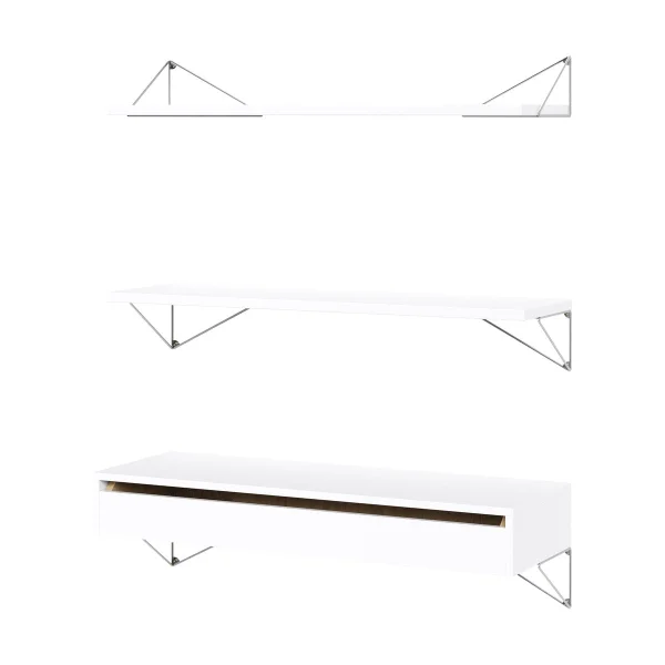 Maze Système d'étagères Pythagoras Bundle C blanc-chrome