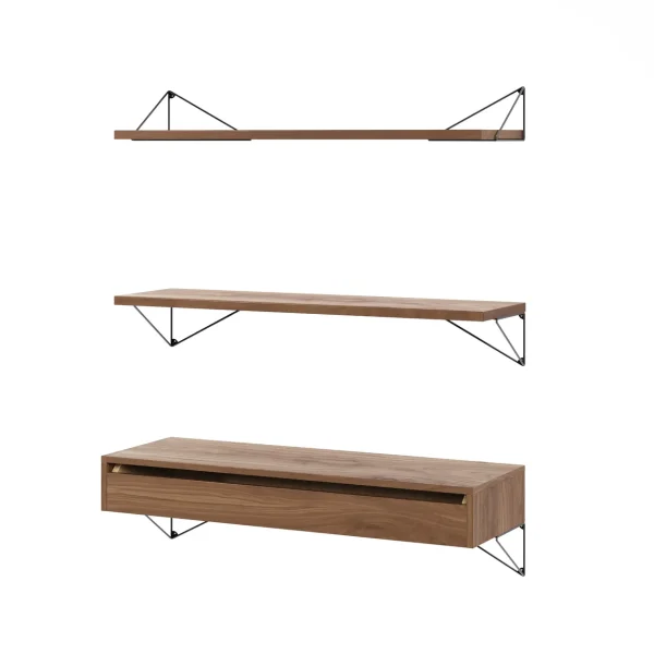 Maze Système d'étagères Pythagoras Bundle C noyer-noir Système d'étagères Pythagoras Bundle C noyer-noir