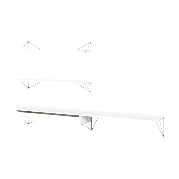 Maze Système d'étagères Pythagoras Bundle D blanc-chrome Système d'étagères Pythagoras Bundle D blanc-chrome