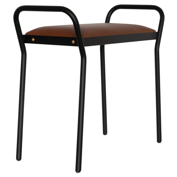 Maze Tabouret Anyone noir-cognac vintage