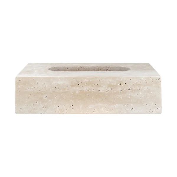 Mette Ditmer Boîte à mouchoirs Travertine 14x25,5 cm Linen