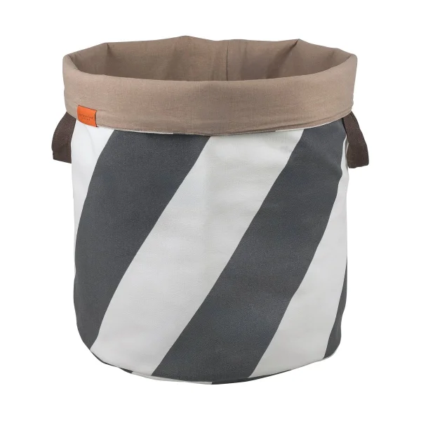 Mette Ditmer Diagonal tvättkorg Ø40x50 cm Dark grey-off-white