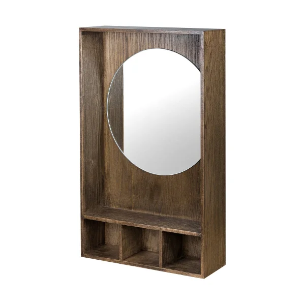 Mette Ditmer Miroir avec étagère Show-me small Dark oiled
