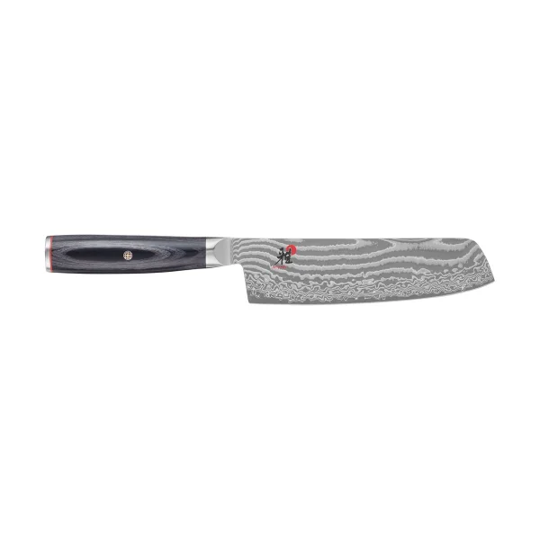 Miyabi Couteau nakiri à fruits rectangulaire Raw 5000FCD 17 cm Damaské noir