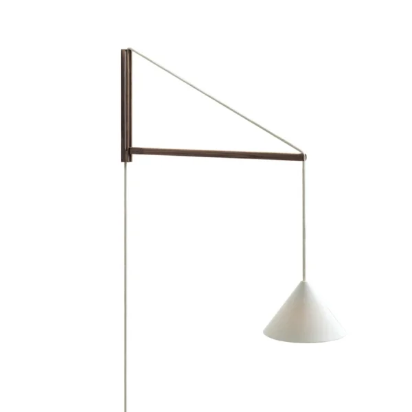 Moebe - Applique murale chêne fumé/blanc prise réglable G9