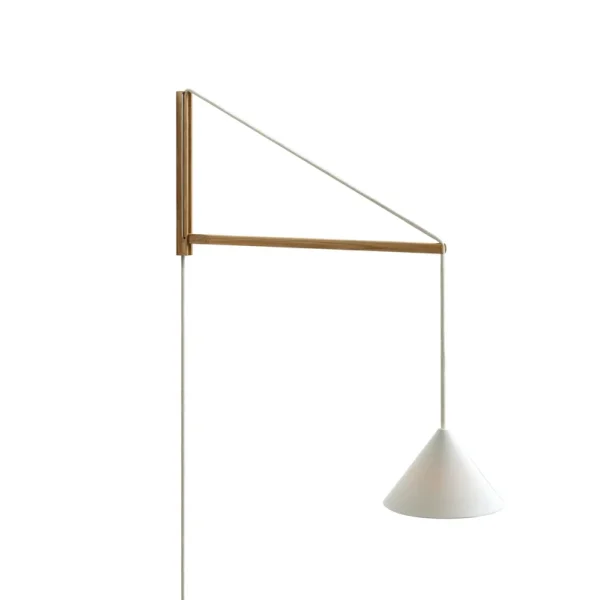 Moebe - Applique murale en bois de chêne/blanc, prise réglable G9