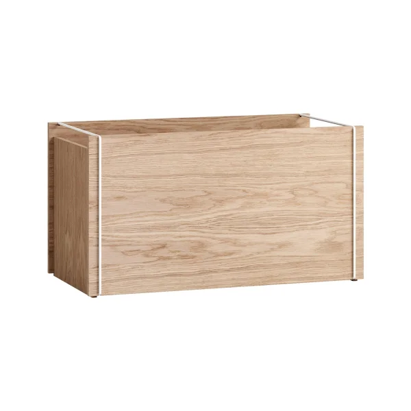 MOEBE Boîte de rangement en chêne 33x60 cm Bois, blanc