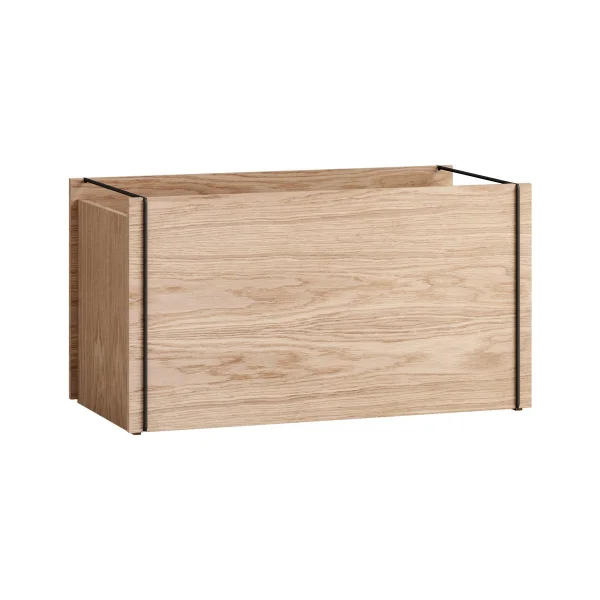 MOEBE Boîte de rangement en chêne 33x60 cm Bois, noir