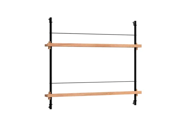 Moebe - Magazine Shelving Oak/Black