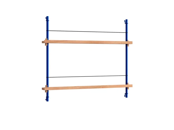 Moebe - Magazine Shelving Oak/Deep Blue