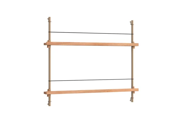 Moebe - Magazine Shelving Oak/Warm Grey