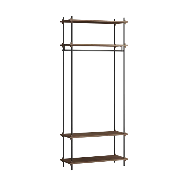 MOEBE Moebe shelving system s.200.1.F Chêne fumé-noir