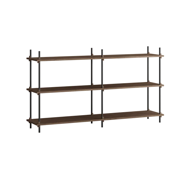 MOEBE Moebe shelving system s.85.2.B Chêne fumé-noir