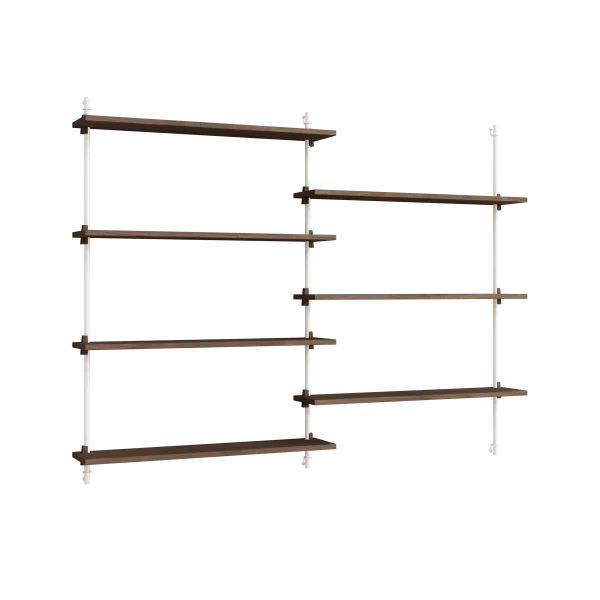 MOEBE Moebe wall shelving ws.115.2.B Chêne fumé-blanc