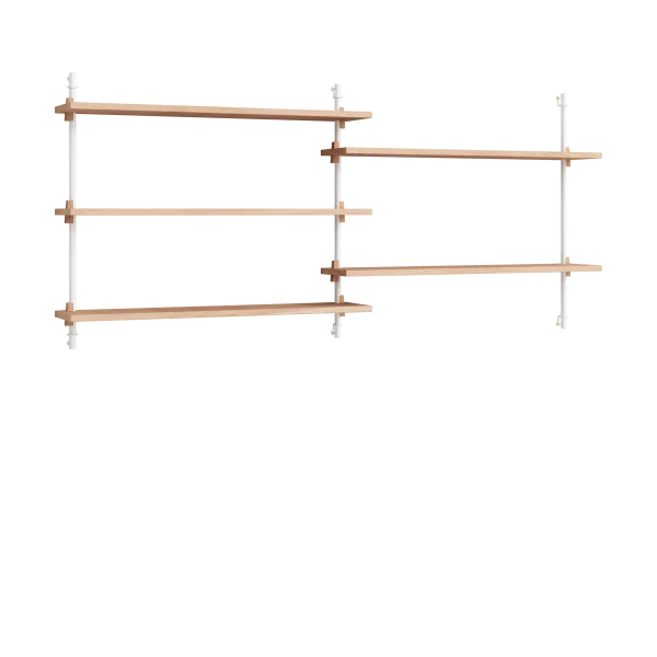 MOEBE Moebe wall shelving ws.65.2.B Chêne-blanc