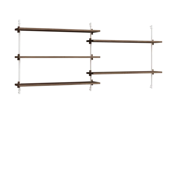 MOEBE Moebe wall shelving ws.65.2.B Chêne fumé-blanc