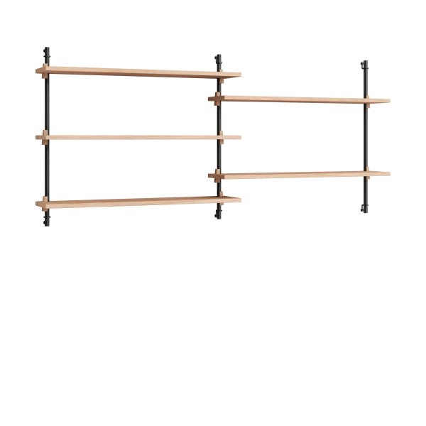 MOEBE Moebe wall shelving ws.65.2.B Chêne-noir