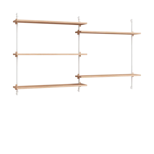 MOEBE Moebe wall shelving ws.85.2.B Chêne-blanc