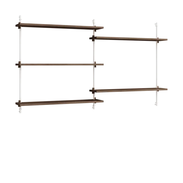 MOEBE Moebe wall shelving ws.85.2.B Chêne fumé-blanc