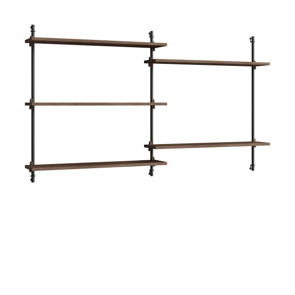 MOEBE Moebe wall shelving ws.85.2.B Chêne fumé-noir