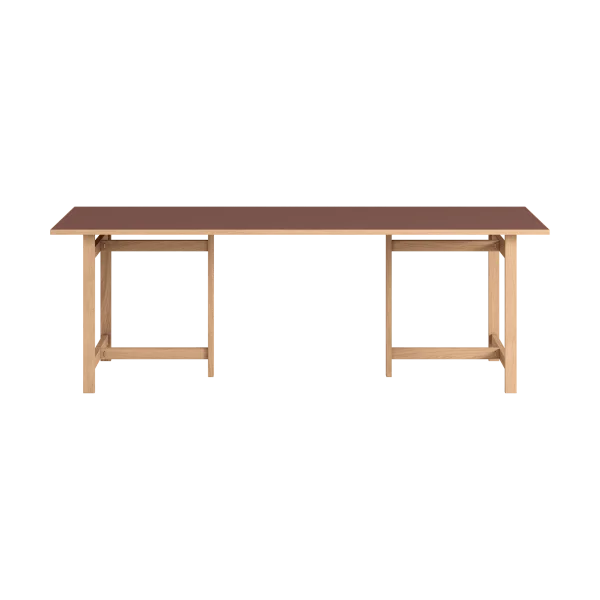MOEBE Table à manger rectangulaire Moebe Burgundy, 220x90 cm