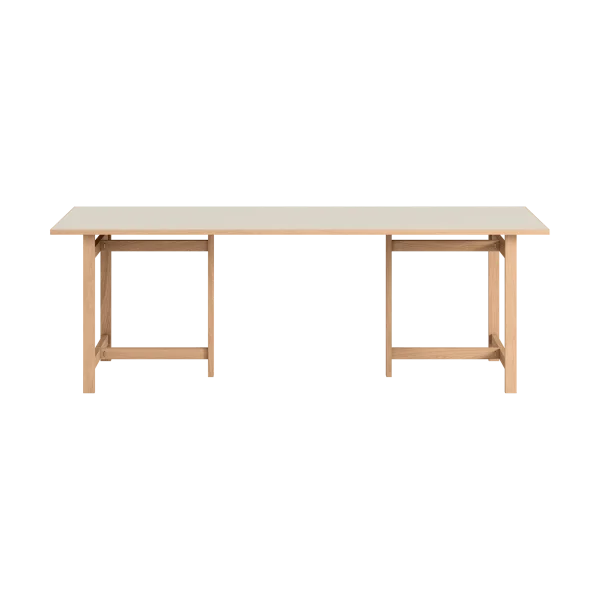 MOEBE Table à manger rectangulaire Moebe Light grey, 220x90 cm