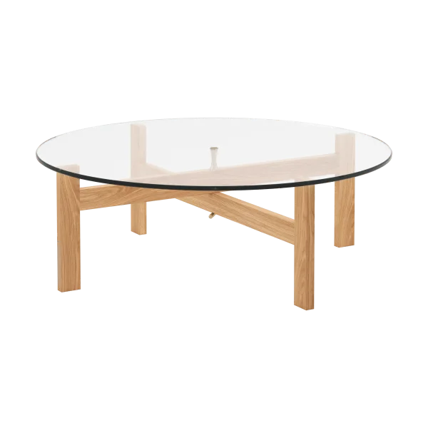MOEBE Table basse ronde Moebe Ø88 cm Chêne