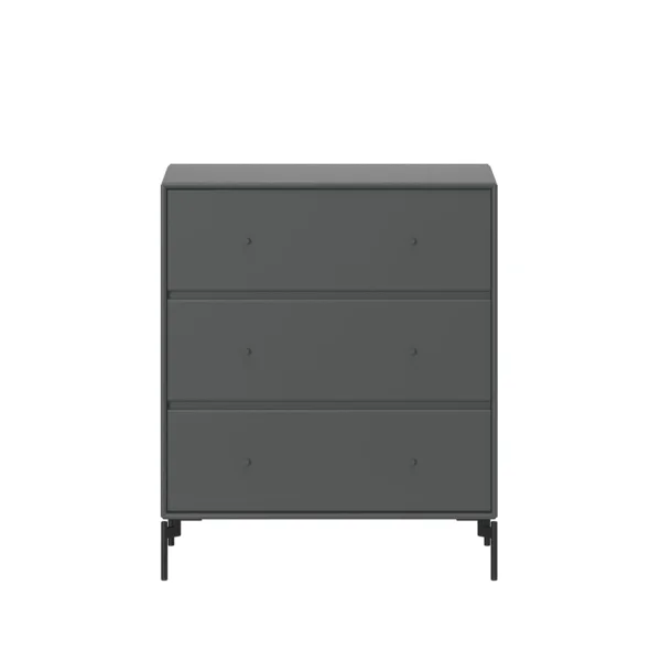 Montana Commode Carry anthracite 04, pieds noirs laqués