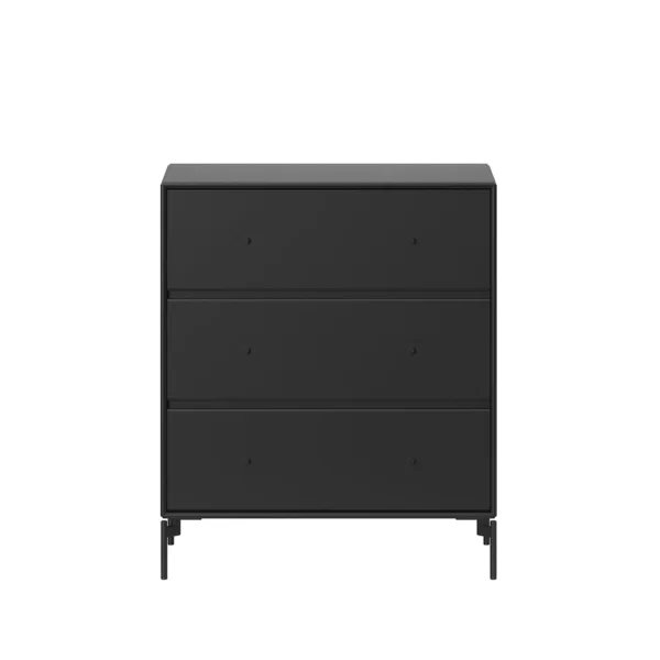 Montana Commode Carry black 05, pieds noirs laqués