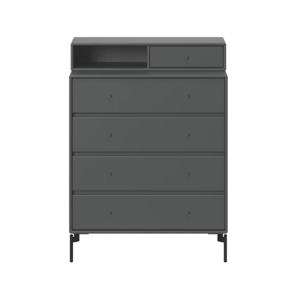 Montana Commode Keep Anthracite 04-pieds laqués noirs