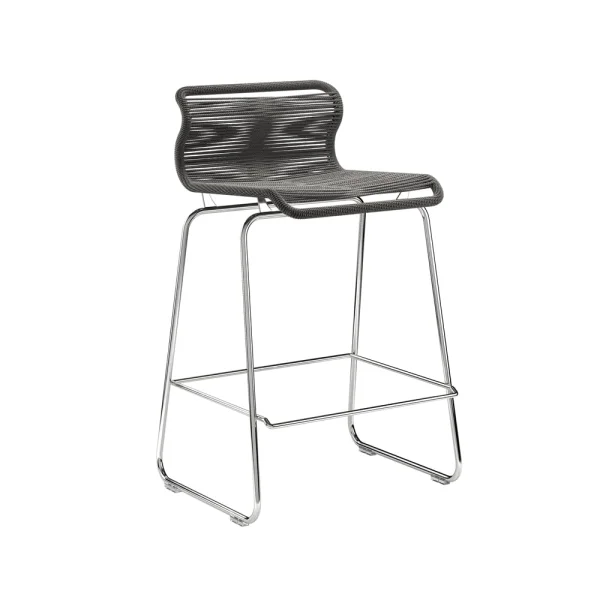 Montana Tabouret de bar Panton One kitchen noir, papier/acier inoxydable